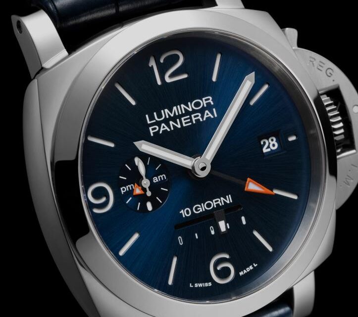 Orangefarbene Designelemente Verleihen Der Panerai Fake Uhr Ref.pam01482 Einen Frischen,Modernen Look