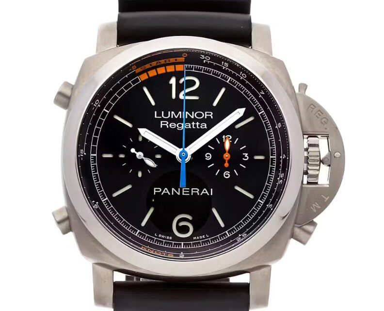 Das Uhrengehäuse Von Replica Panerai Luminor 1950 Regatta 3 Days Chronograph Flyback Pam 526 Ist Leicht Und Einfach Zu Tragen